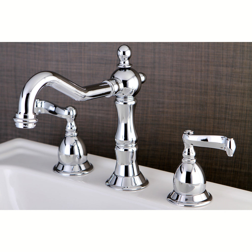 Kingston Brass Heritage - Llave de Lavabo Widespread (3 Orificios), con Dos Manerales — Ambientación 1