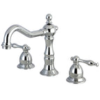 Kingston Brass Heritage - Llave de Lavabo Widespread (3 Orificios), con Dos Manerales — Cromo Pulido