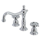 Kingston Brass Belknap - Llave de Lavabo Widespread (3 Orificios), con Dos Manerales — Cromo Pulido