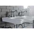 Kingston Brass Tudor - Llave de Lavabo Widespread (3 Orificios), con Dos Manerales — Ambientación 2