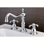 Kingston Brass French Country - Llave de Lavabo Widespread (3 Orificios), con Dos Manerales — Ambientación 1