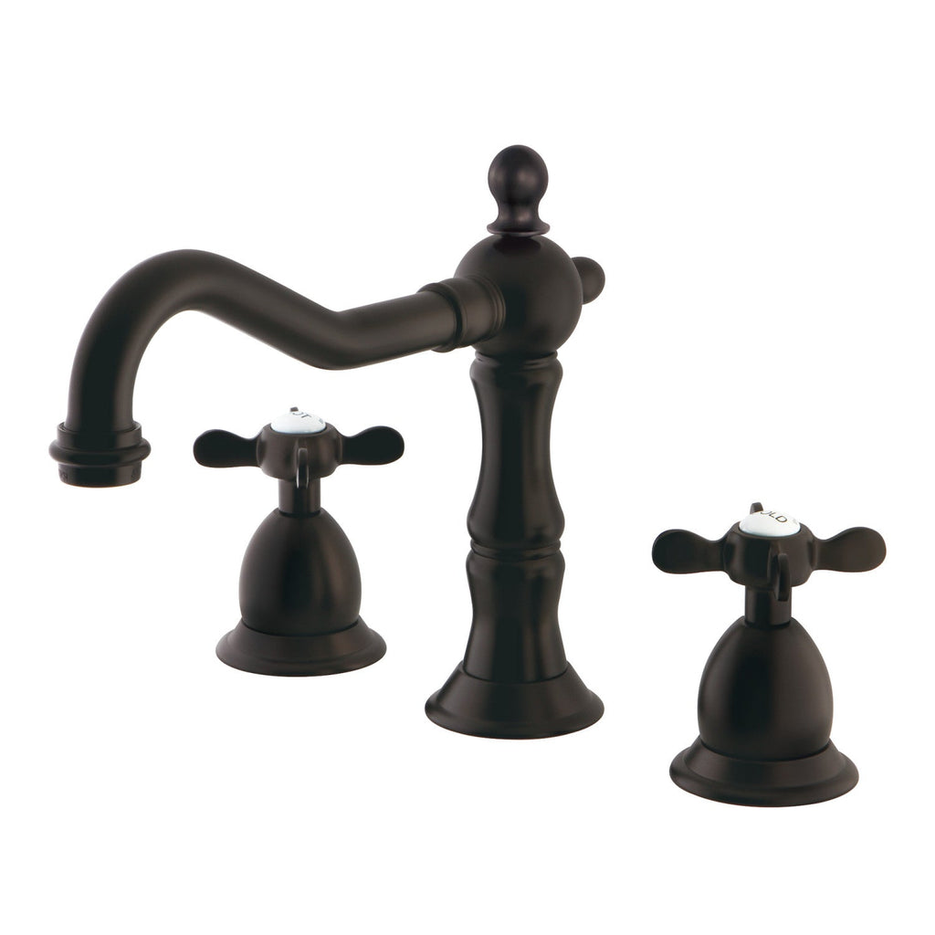 Kingston Brass Essex - Llave de Lavabo Widespread (3 Orificios), con Dos Manerales — Bronce Aceitado