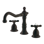Kingston Brass Essex - Llave de Lavabo Widespread (3 Orificios), con Dos Manerales — Bronce Aceitado