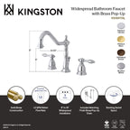 Kingston Brass Tudor - Llave de Lavabo Widespread (3 Orificios), con Dos Manerales — Guía de Instalación 1