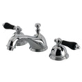 Kingston Brass Duchess - Llave de Lavabo Widespread (3 Orificios), con Dos Manerales — Cromo Pulido