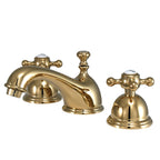 Kingston Brass Vintage - Llave de Lavabo Widespread (3 Orificios), con Dos Manerales — Latón Pulido