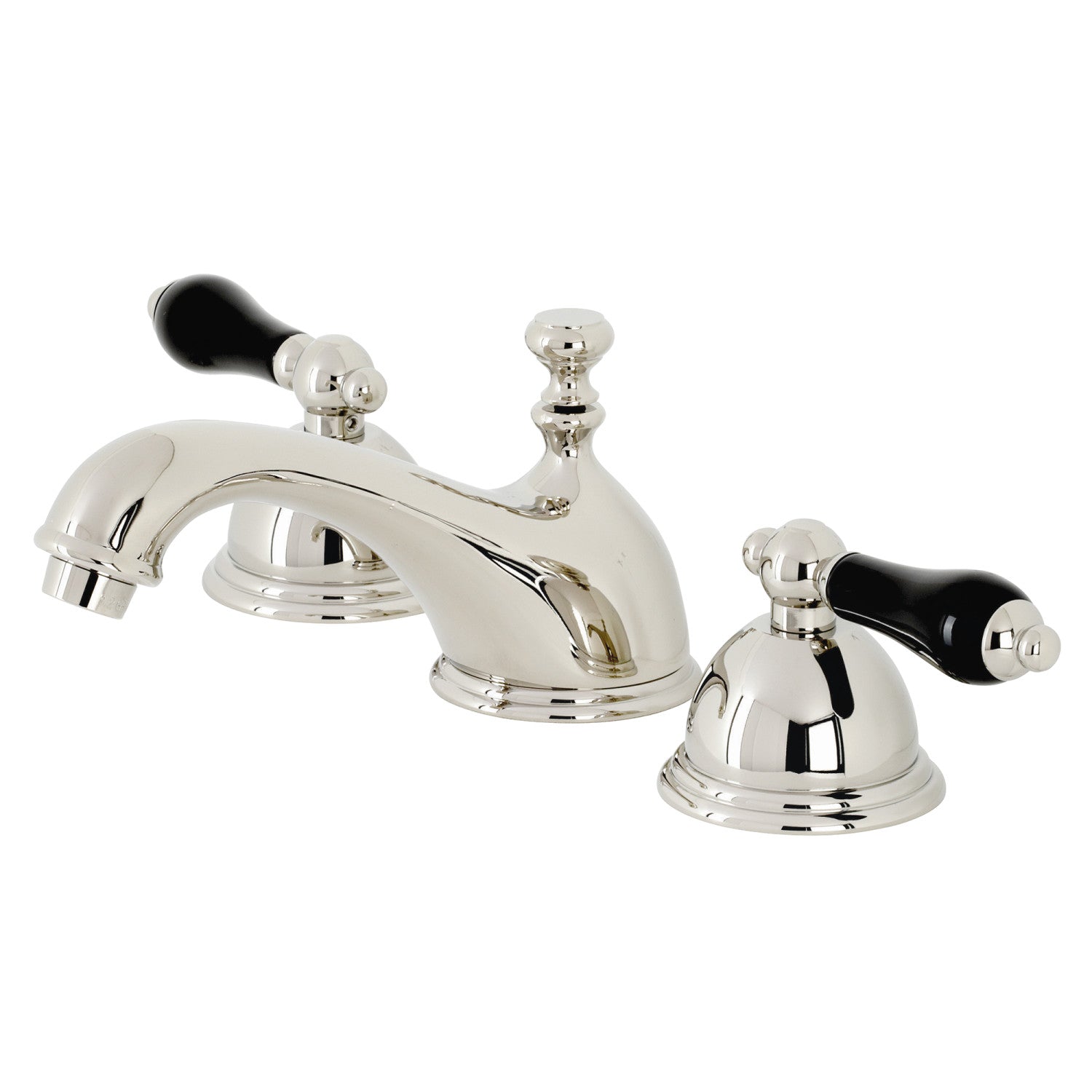 Kingston Brass Duchess - Llave de Lavabo Widespread (3 Orificios), con Dos Manerales — Níquel Pulido