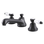 Kingston Brass Bel-Air - Llave de Lavabo Widespread (3 Orificios), con Dos Manerales — Negro Mate