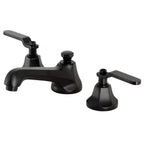 Kingston Brass Whitaker - Llave de Lavabo Widespread (3 Orificios), con Dos Manerales — Negro Mate