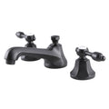 Kingston Brass Tudor - Llave de Lavabo Widespread (3 Orificios), con Dos Manerales — Negro Mate
