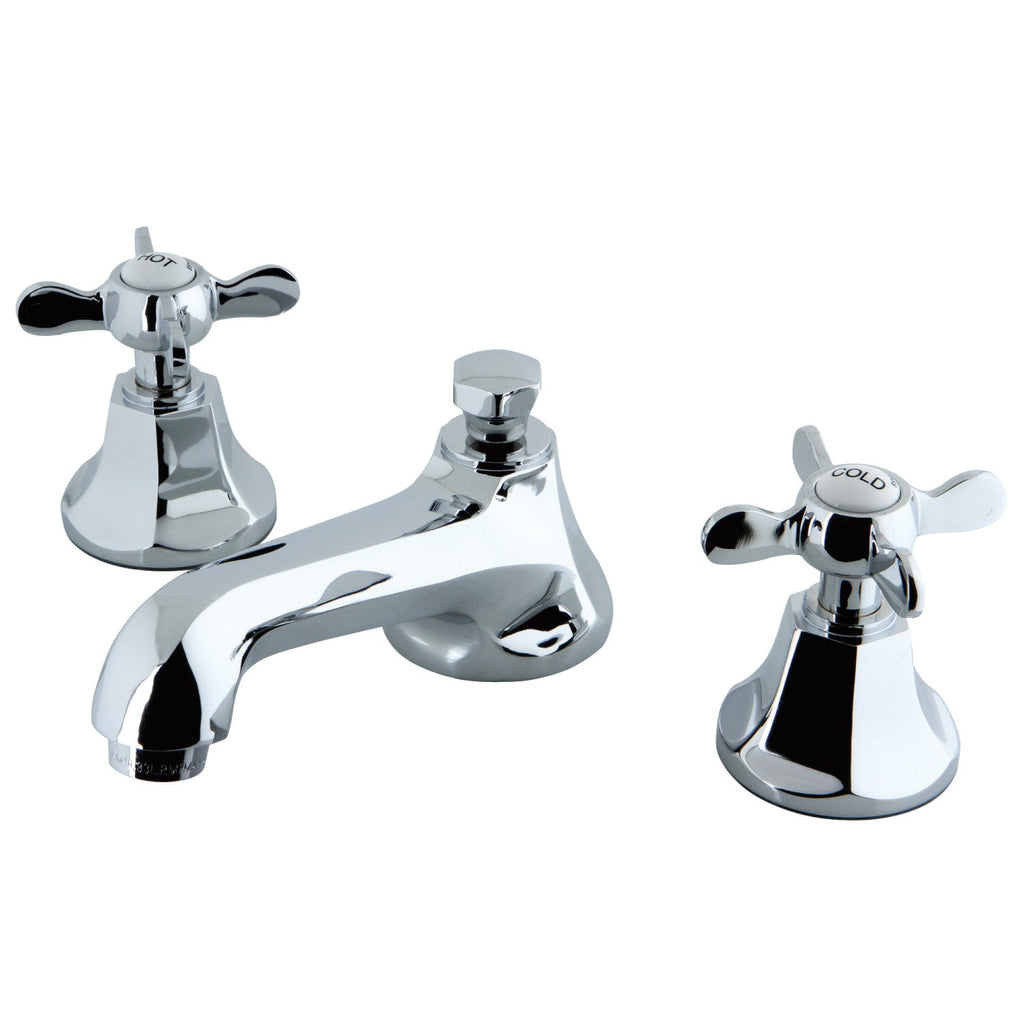 Kingston Brass Essex - Llave de Lavabo Widespread (3 Orificios), con Dos Manerales — Cromo Pulido
