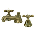 Kingston Brass Essex - Llave de Lavabo Widespread (3 Orificios), con Dos Manerales — Latón Antiguo