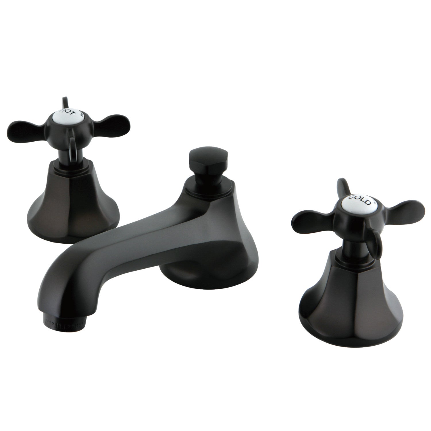 Kingston Brass Essex - Llave de Lavabo Widespread (3 Orificios), con Dos Manerales — Bronce Aceitado
