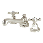 Kingston Brass Essex - Llave de Lavabo Widespread (3 Orificios), con Dos Manerales — Níquel Pulido