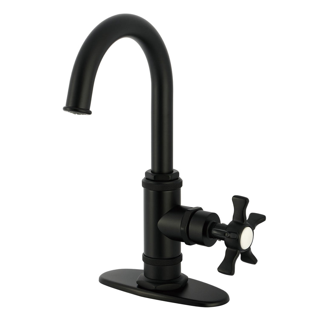 Kingston Brass Sona Hamilton — Mezcladora de Bar de Cubierta, Una Manija, 1 Orificio — Negro Mate