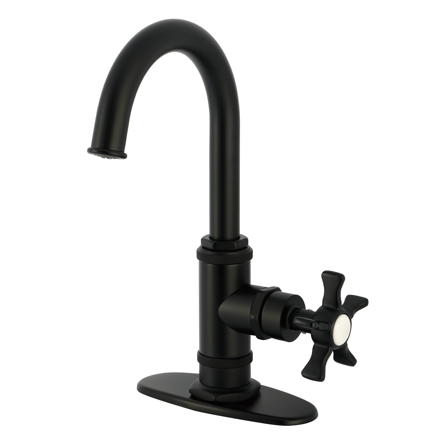 Kingston Brass Sona Hamilton — Mezcladora de Bar de Cubierta, Una Manija, 1 Orificio — Negro Mate