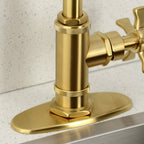 Kingston Brass Sona Hamilton — Mezcladora de Bar de Cubierta, Una Manija, 1 Orificio — Latón Cepillado — Ambientación 4
