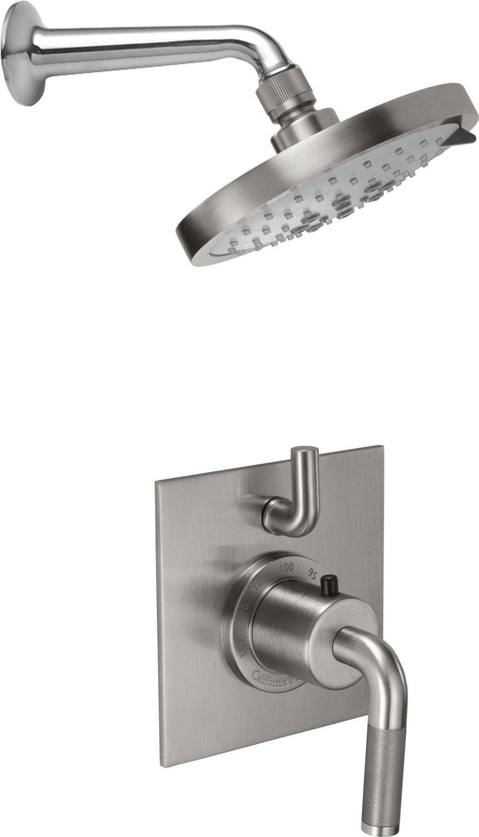 California Faucets Descanso Sistema de Regadera Descanso StyleTherm Termostático de 1/2" con Regadera Individual