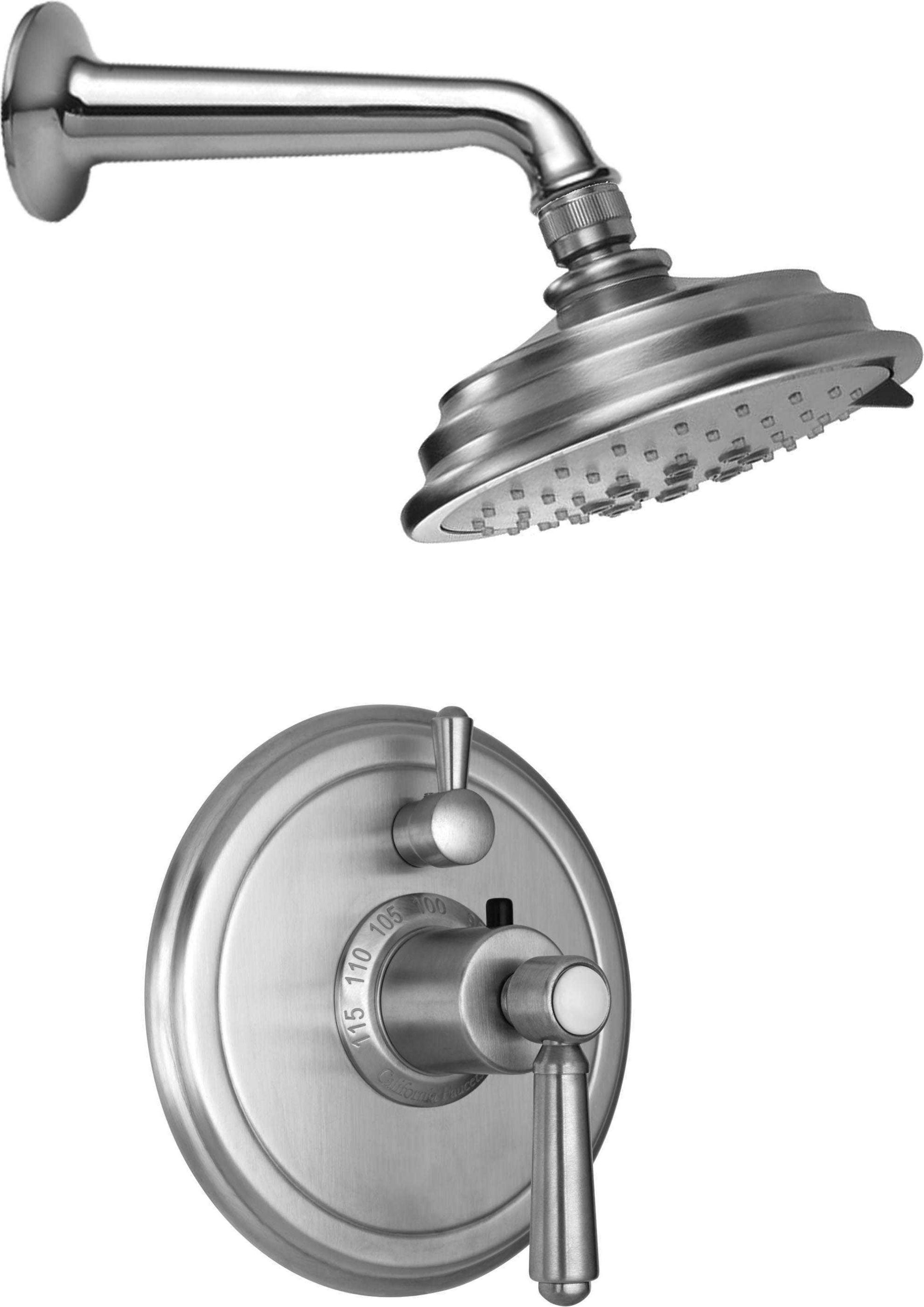 California Faucets Montecito Sistema de Regadera StyleTherm Termostático de 1/2" con Regadera Individual