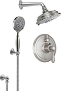 California Faucets Montecito Sistema de Regadera StyleTherm Termostático de 1/2" con Regadera y Regadera de Mano en Gancho