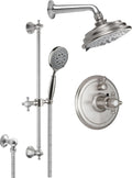 California Faucets Monterey Sistema de Regadera StyleTherm Termostático de 1/2" con Barra Corrediza para Regadera de Mano