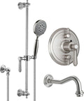 California Faucets Montecito Sistema de Regadera StyleTherm Termostático de 1/2" con Barra Corrediza para Regadera de Mano y Pico de Tina