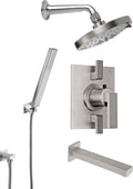California Faucets Morro Bay Sistema de Regadera StyleTherm Termostático de 1/2" con Gancho para Regadera de Mano y Pico de Tina