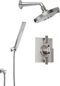 California Faucets Morro Bay Sistema de Regadera StyleTherm Termostático de 1/2" con Regadera y Regadera de Mano en Gancho