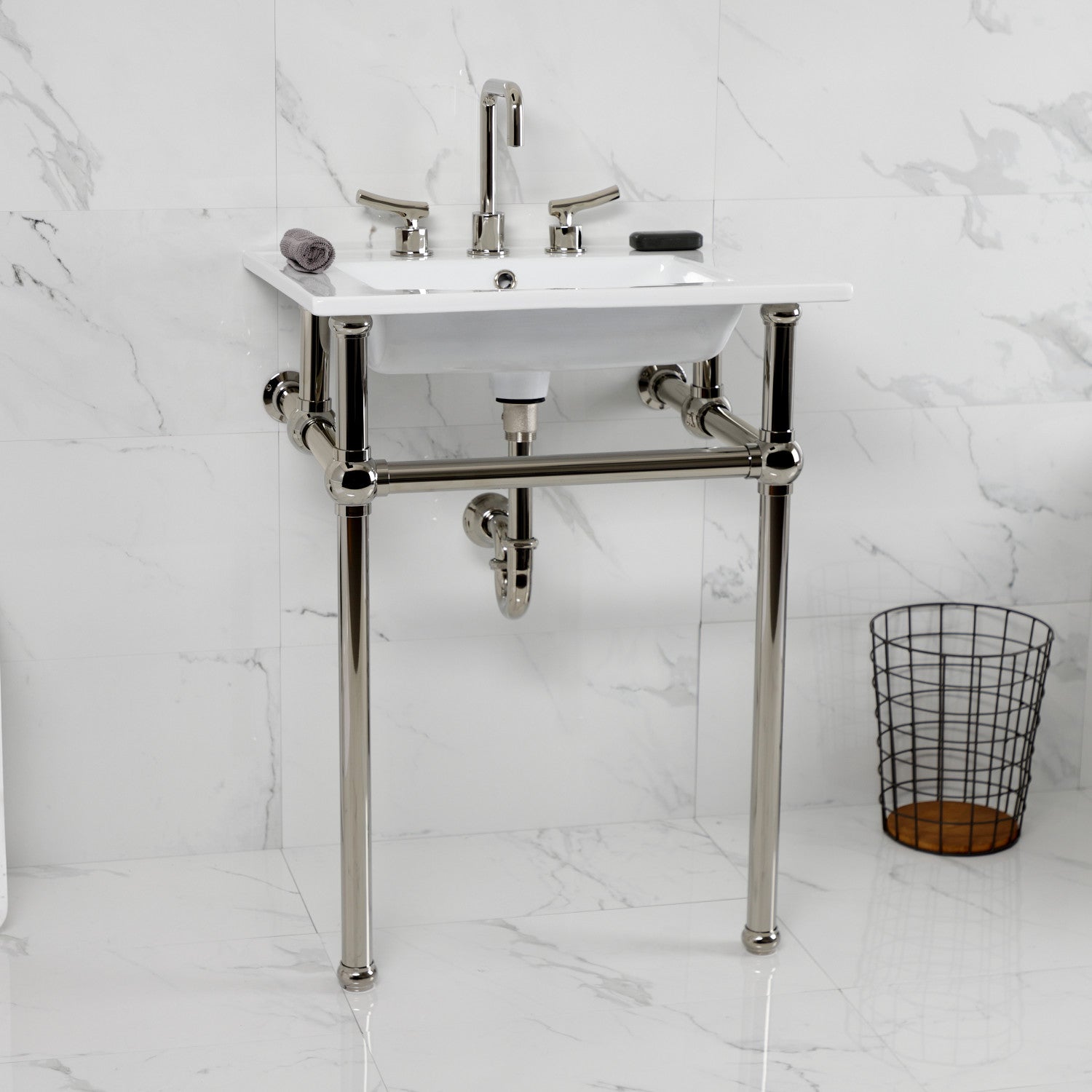 Kingston Brass Templeton lavabo consola — vista