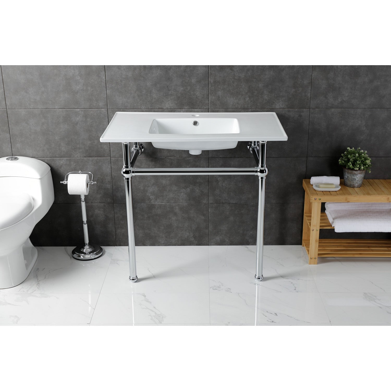 Kingston Brass Templeton lavabo consola — vista