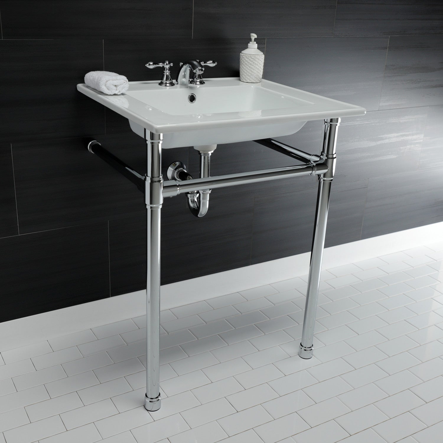 Kingston Brass Dreyfuss lavabo consola — vista