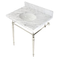 Kingston Brass Edwardian lavabo consola — Níquel Pulido