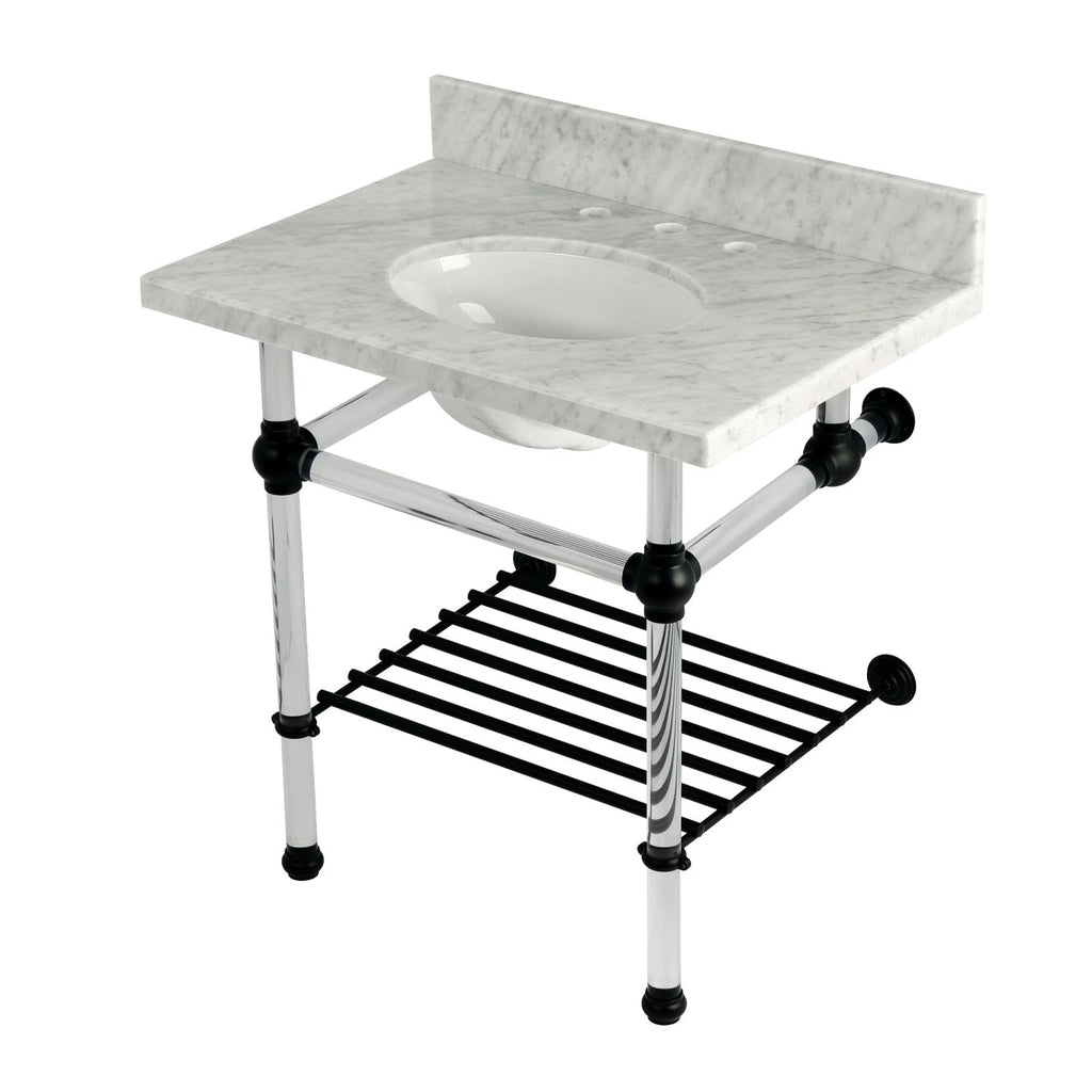 Kingston Brass Templeton lavabo consola — Negro Mate