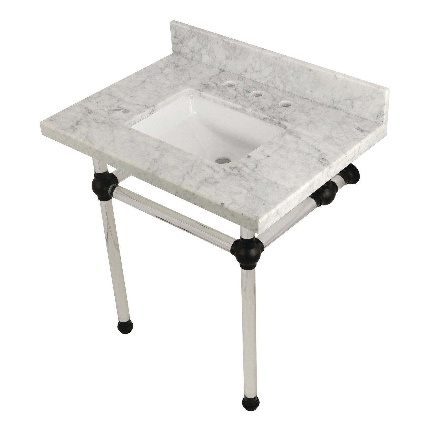 Kingston Brass Templeton lavabo consola — Negro Mate