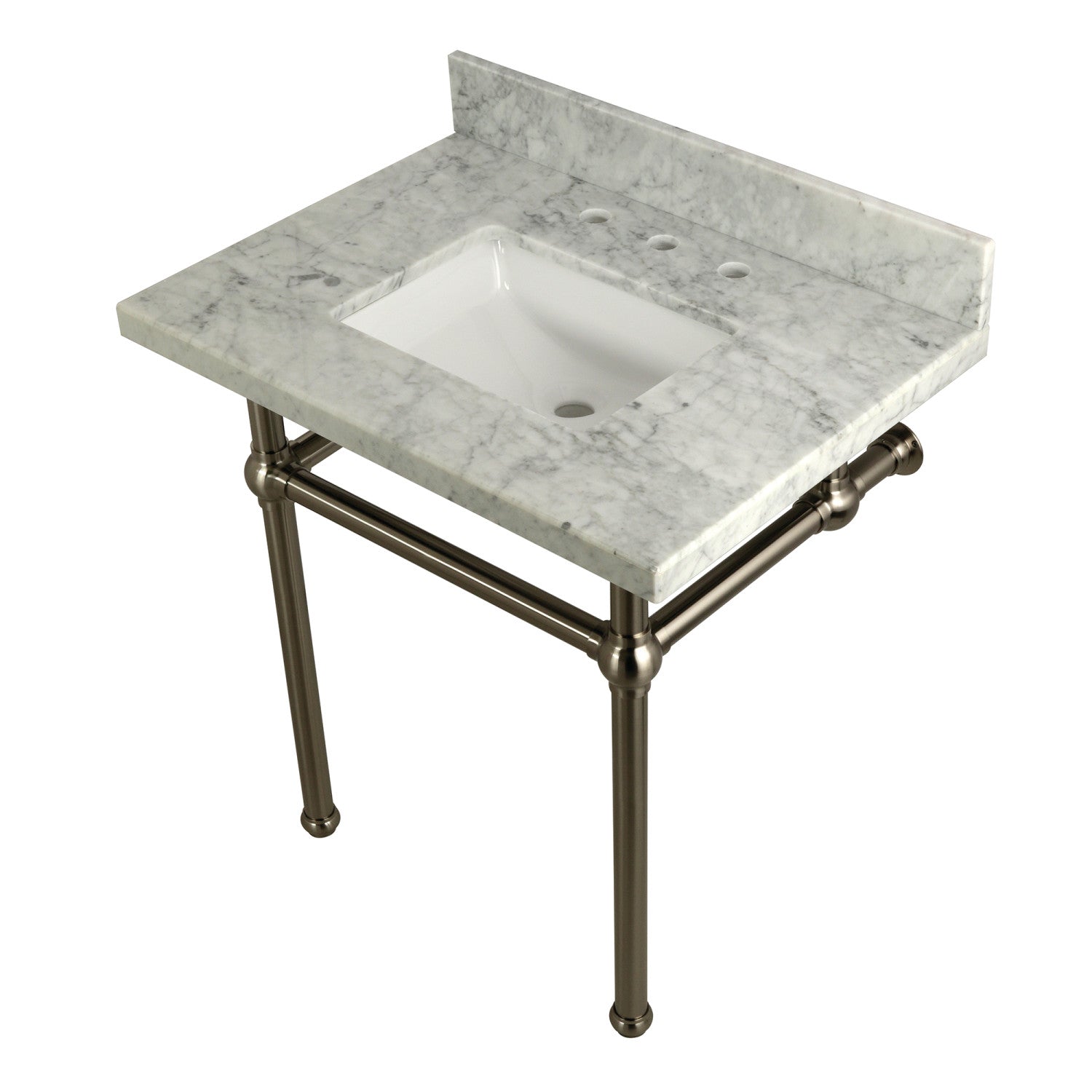 Kingston Brass Templeton lavabo consola — Níquel Cepillado