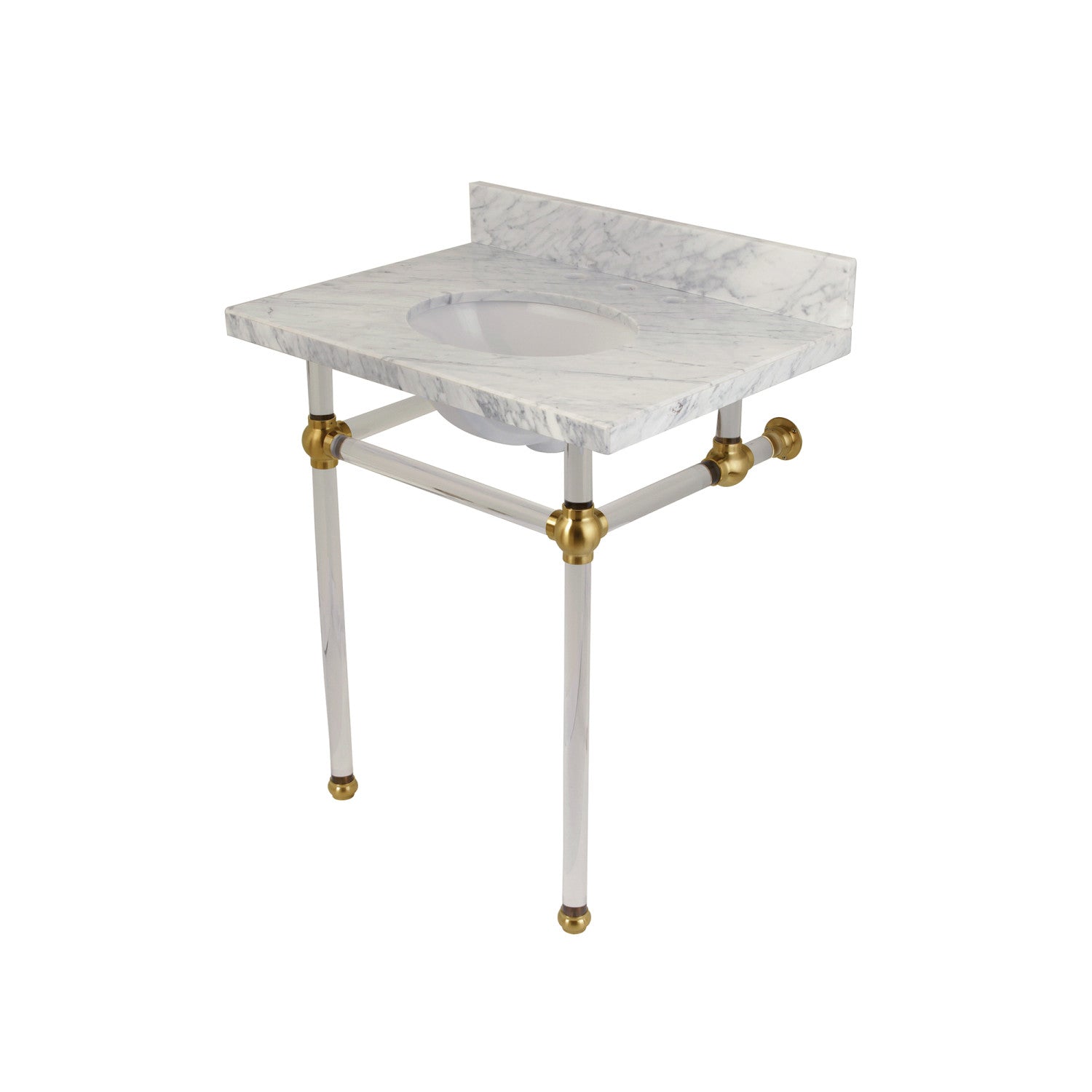Kingston Brass Templeton lavabo consola — Latón Cepillado