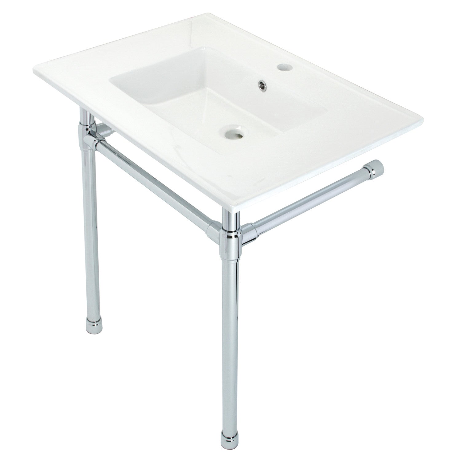 Kingston Brass Dreyfuss lavabo consola — Cromo Pulido