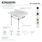 Kingston Brass Templeton lavabo consola — vista