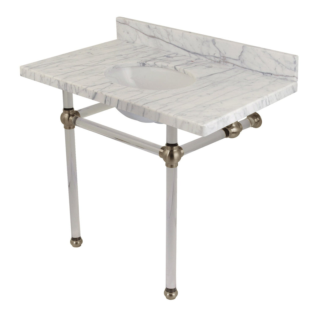 Kingston Brass Templeton lavabo consola — Níquel Cepillado