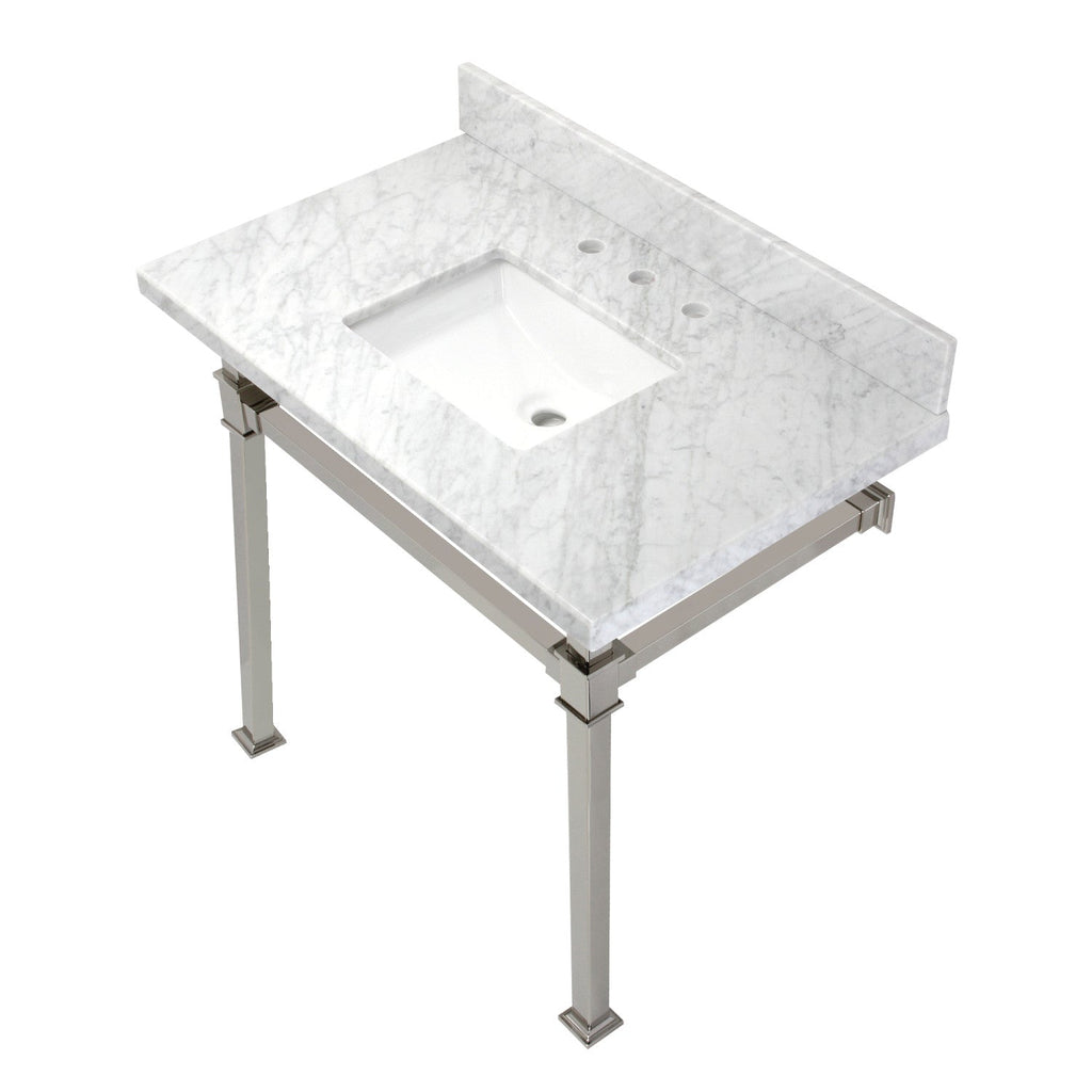 Kingston Brass Monarch lavabo consola — Níquel Pulido