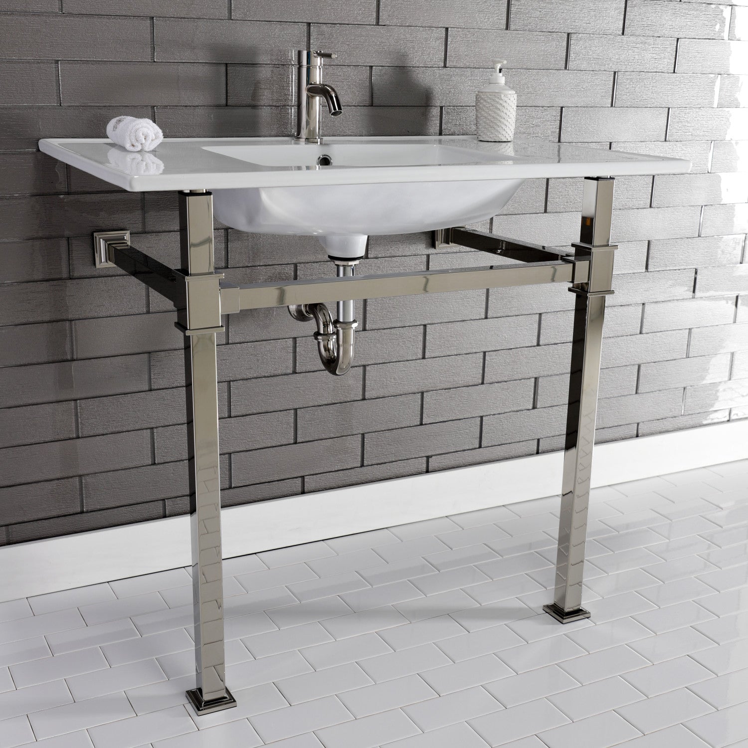 Kingston Brass Monarch lavabo consola — vista