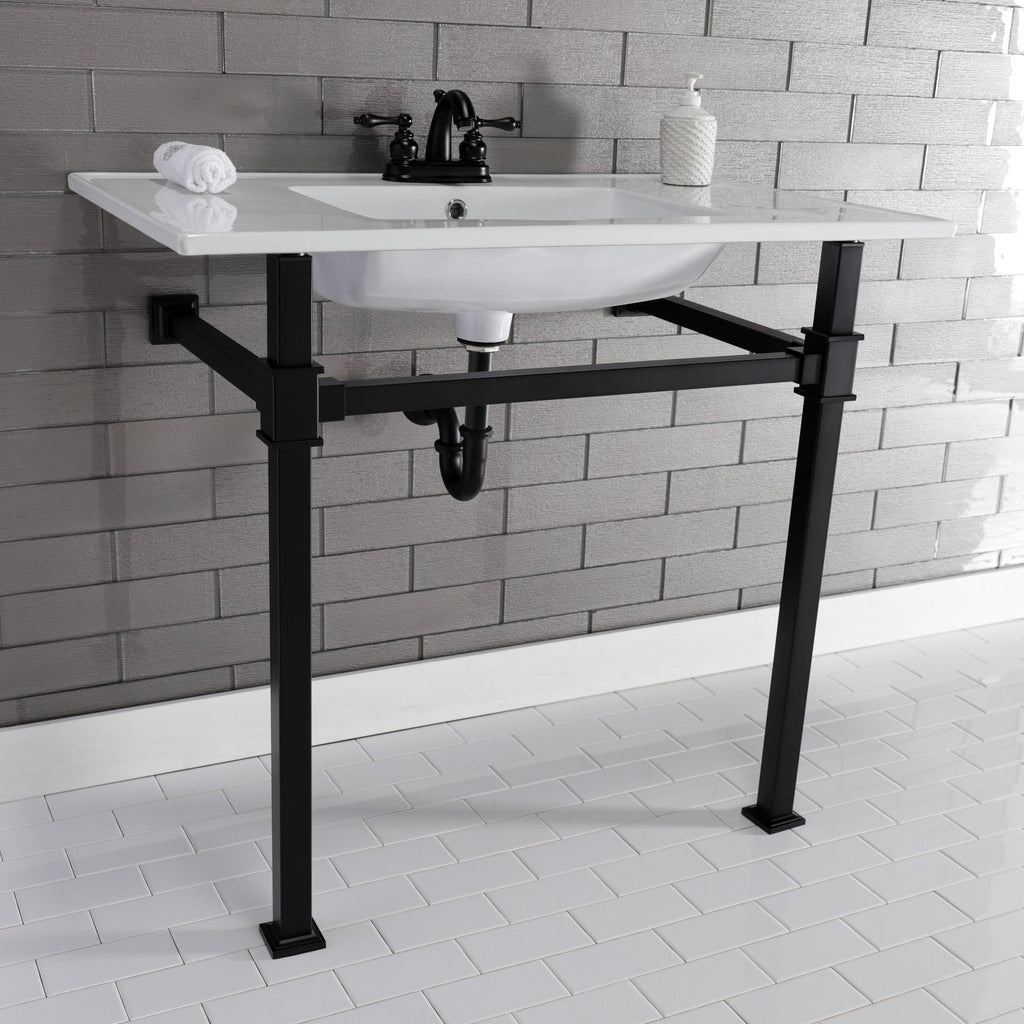Kingston Brass Monarch lavabo consola — vista