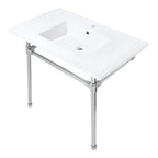 Kingston Brass Dreyfuss lavabo consola — Níquel Pulido