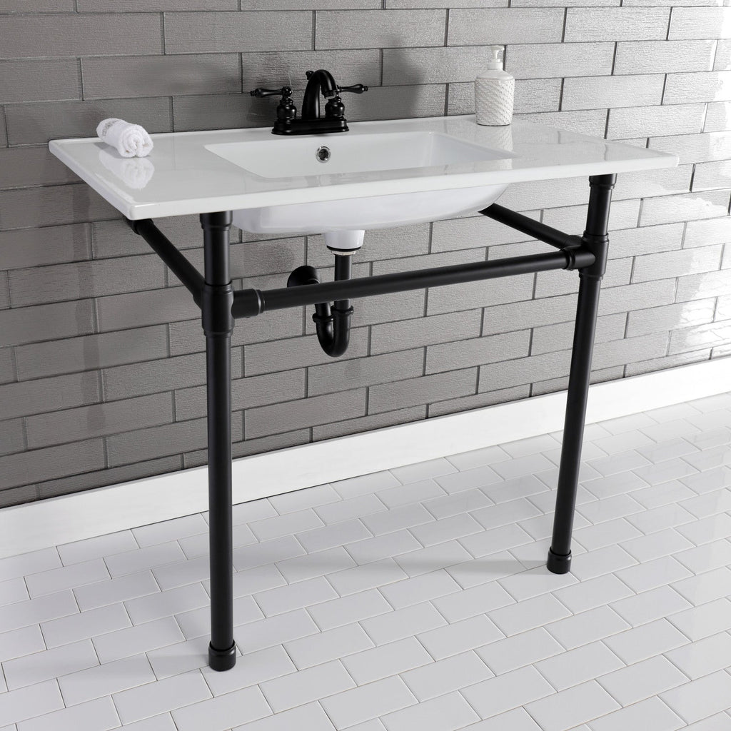 Kingston Brass Dreyfuss lavabo consola — vista