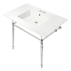 Kingston Brass Edwardian lavabo consola — Cromo Pulido