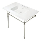 Kingston Brass Edwardian lavabo consola — Níquel Pulido