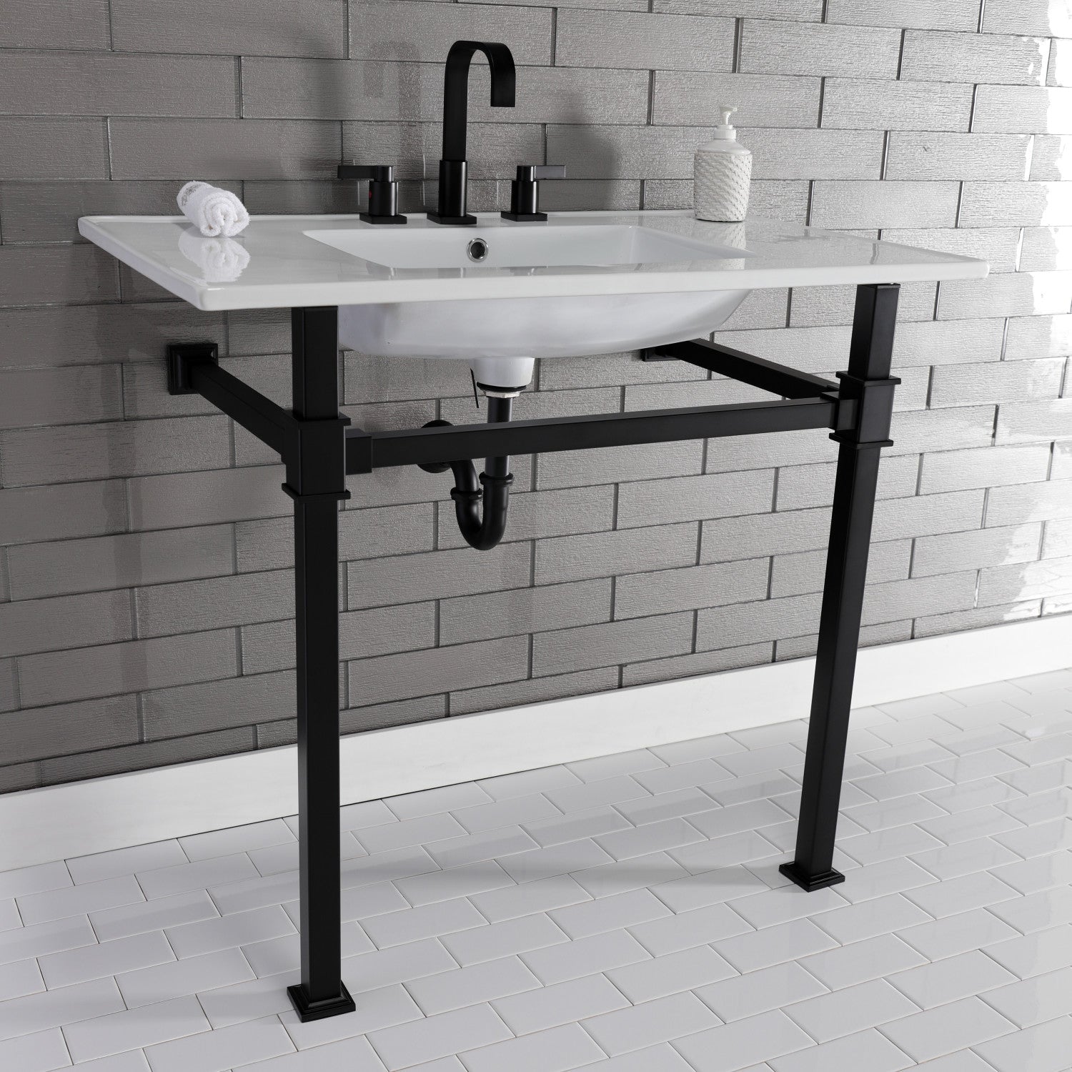 Kingston Brass Monarch lavabo consola — vista