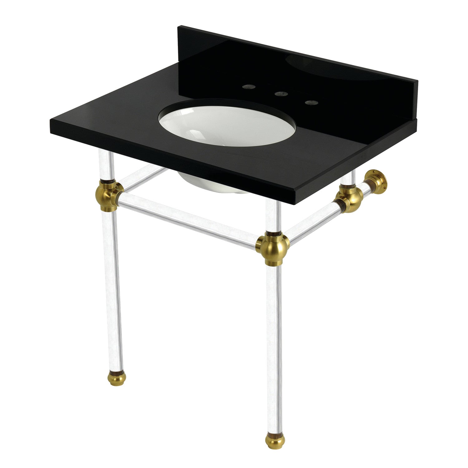 Kingston Brass Templeton lavabo consola — Latón Cepillado