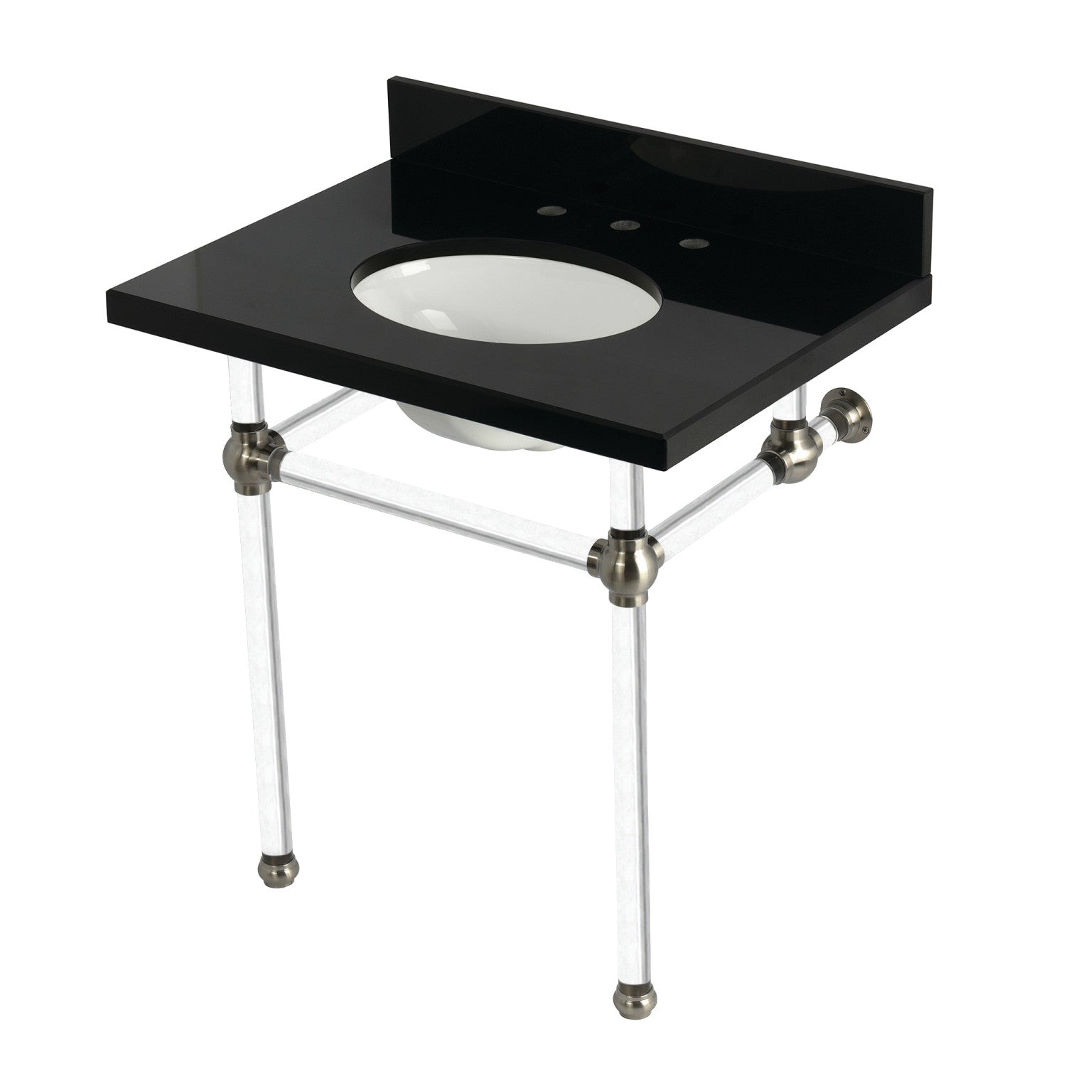 Kingston Brass Templeton lavabo consola — Níquel Cepillado