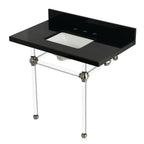 Kingston Brass Templeton lavabo consola — Níquel Cepillado